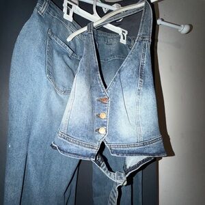 Blue Denim Women's Set